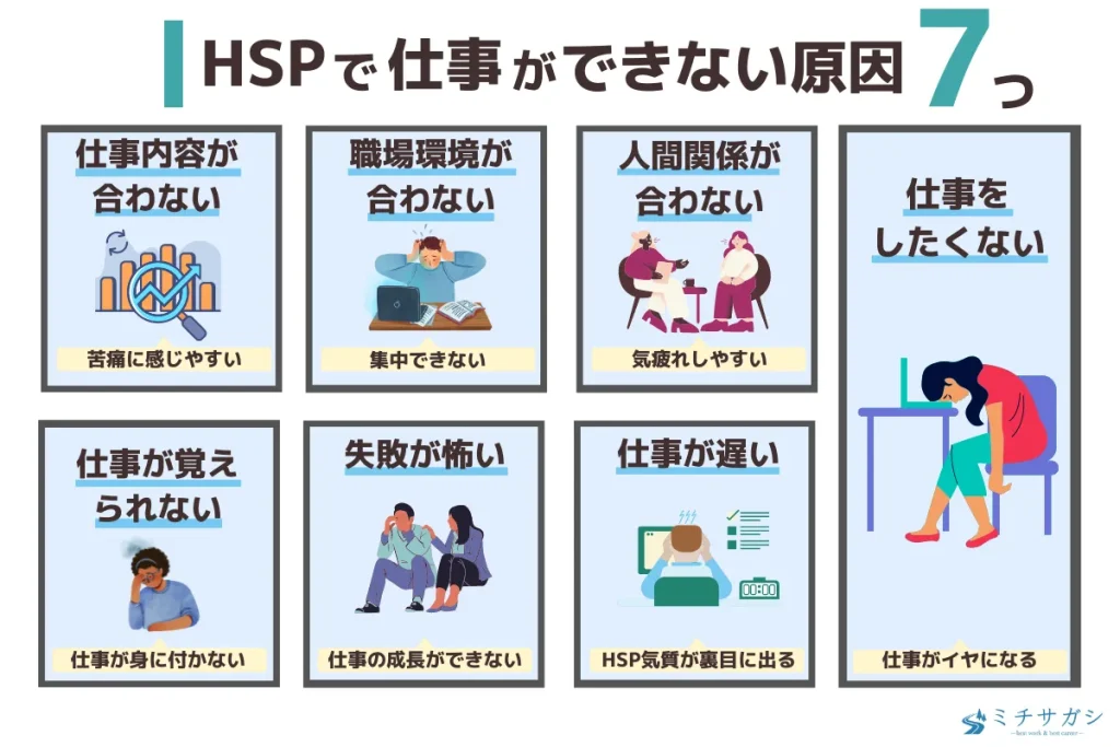 HSPで仕事ができない7つの原因